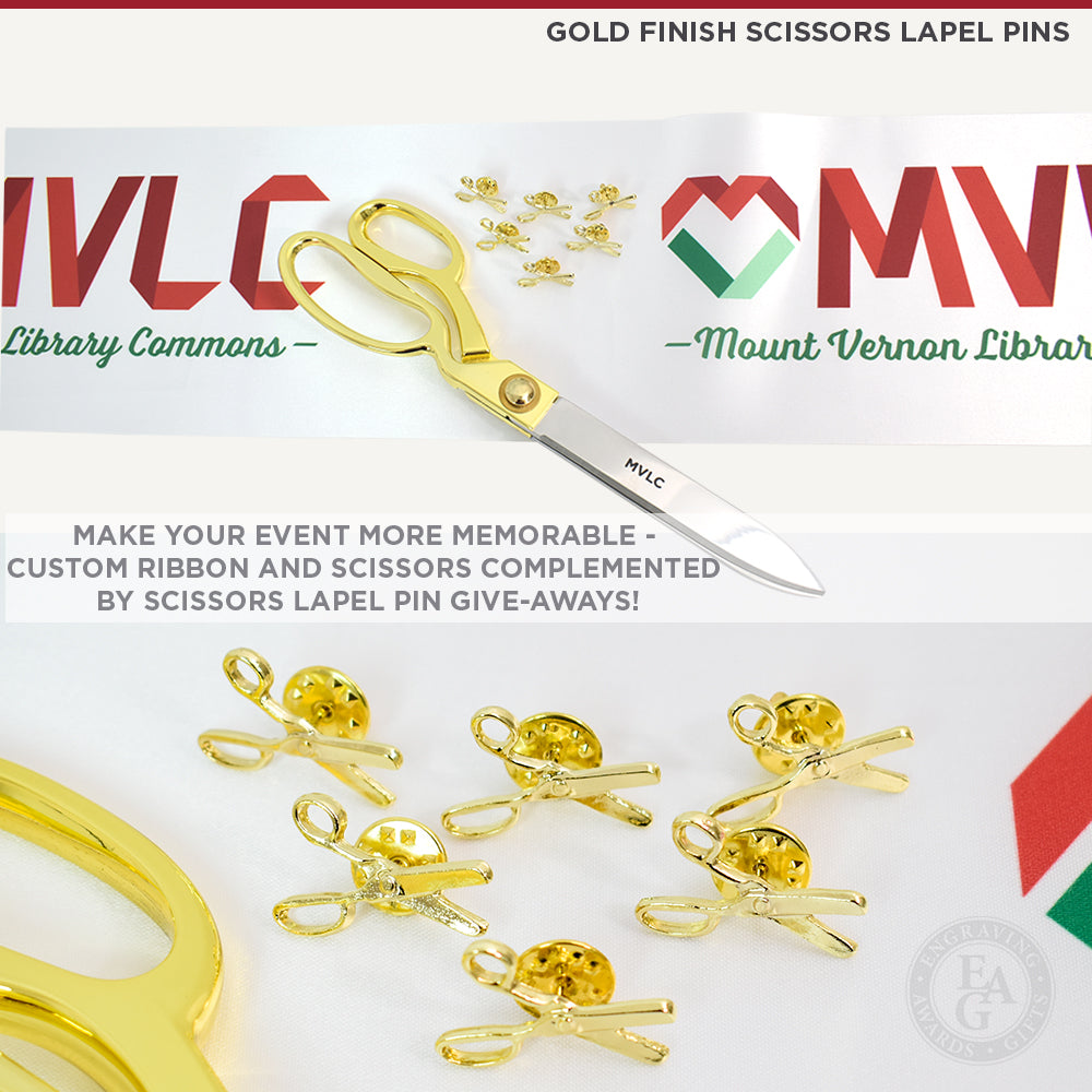 Scissors Lapel Pins - Engraving, Awards & Gifts