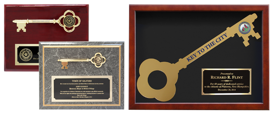 Key Design Plaque Ceremonial Keys - Engraving, Awards & Gifts