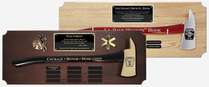 Large Perpetual Firefighter Axe Plaques