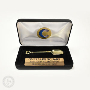 Miniature Shovel Presentation Case Award with Full Color Printed Disc
