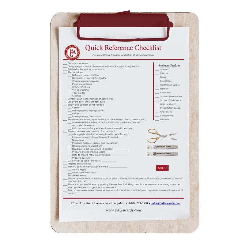 Ribbon Cutting Guide Download - Engraving, Awards & Gifts