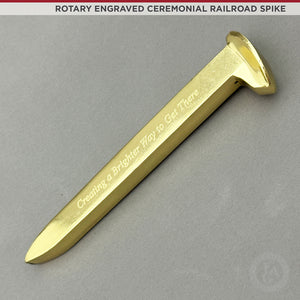 Gold Plated Ceremonial Railroad Spike