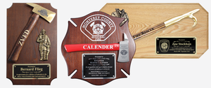Small Firefighter Axe and Pikepole Plaques