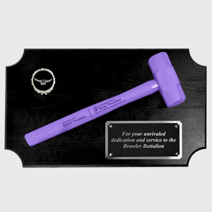 Small Painted Sledgehammer Plaque - Black Finish