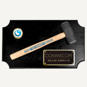 Small Unplated Sledgehammer Plaque - Black Finish