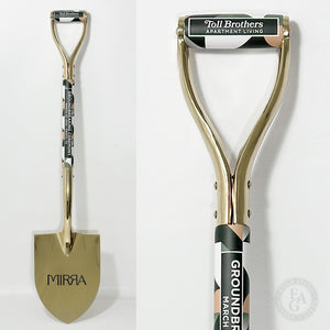 Specialty Gold Plated Ceremonial Groundbreaking Shovel - D-Handle