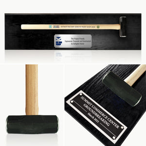 Full Size Chrome Plated Sledgehammer Black Finish Plaque