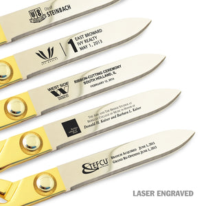 10-1/2" Ceremonial Ribbon Cutting Scissors Laser Engraved