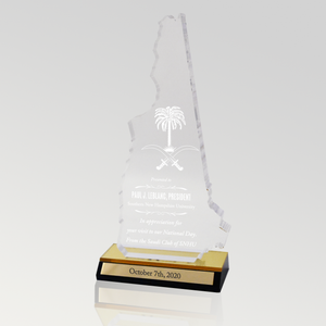 Laser Engraved New Hampshire Acrylic Award