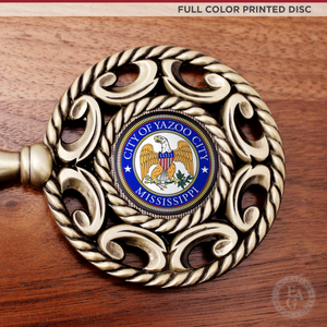12" x 9" Ceremonial Key Plaque with Full Color Printed Disc