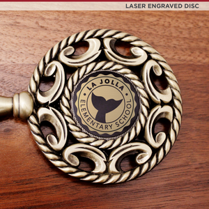 12" x 9" Ceremonial Key Plaque with Laser Engraved Disc