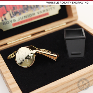 14 KT Gold Plated Whistle Award with Custom Coach Engraving