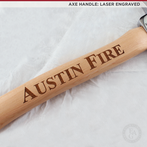 15" Chrome Plated Ceremonial Firefighter Axe - Natural - Dark Burn Handle