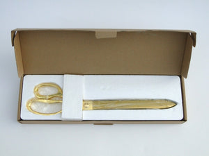 15" Gold Plated Ceremonial Ribbon Cutting Scissors Packaging