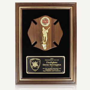 17 1/2" x 24" Fireman's Casting Maltese Frame Plaque Award