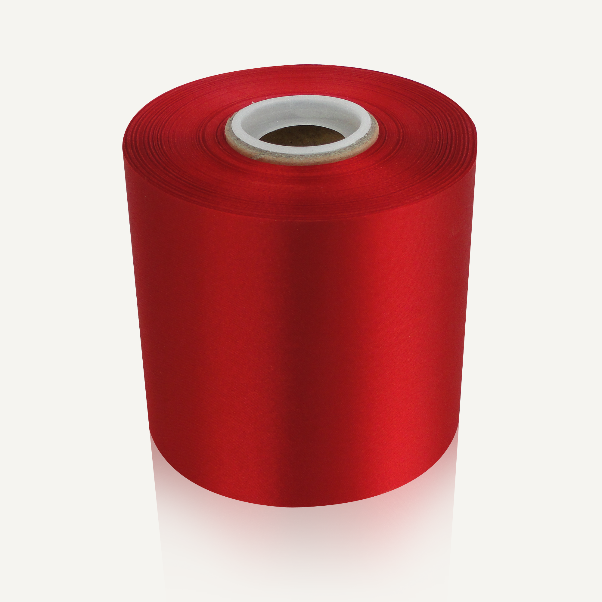 Satin Ribbon, W: 38 mm, red, 50 m/ 1 roll