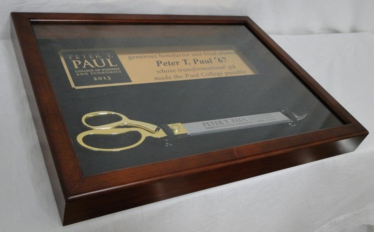 30 inch Ceremonial Scissors Wooden Display Case