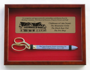 Display Case for 20" Ceremonial Scissors Red Background