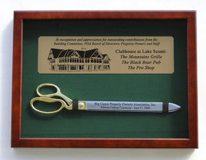 Display Case for 20" Ceremonial Scissors Green Background