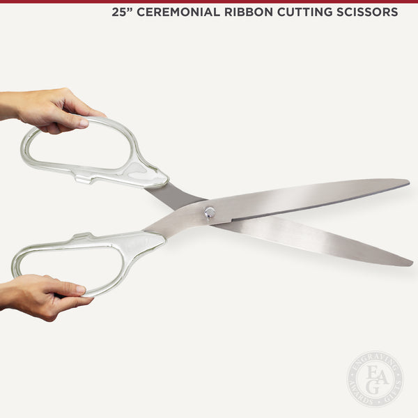 9-1/2 Chrome Ceremonial Ribbon Cutting Scissors