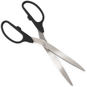 25in Giant Black Ribbon Cutting Scissors with Silver Blades - Blank