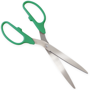 25in Giant Green Ribbon Cutting Scissors with Silver Blades - Blank