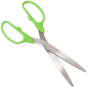 25in Giant Lime Green Ribbon Cutting Scissors with Silver Blades - Blank