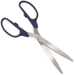 25in Giant Navy Blue Ribbon Cutting Scissors with Silver Blades - Blank