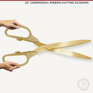 25" Gold Ribbon Cutting Scissors with Gold Blades