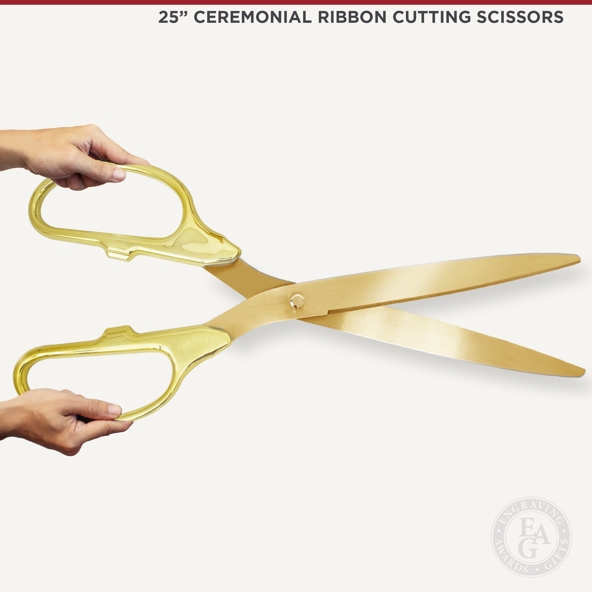 Grand Opening Red Ribbon Cutting Ceremony Kit - 25 Giant Scissors with Red  S