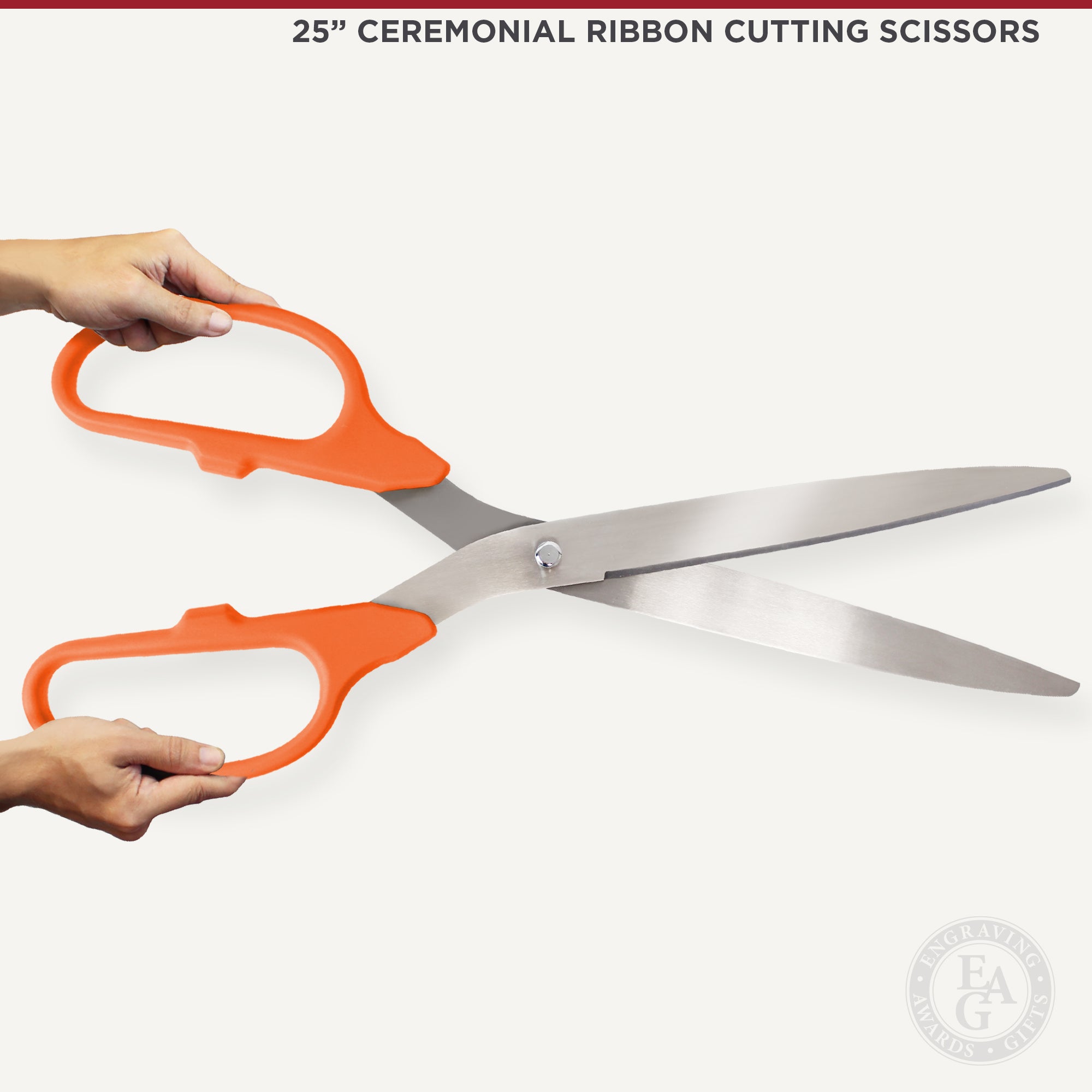 25 Silver Ribbon Cutting Scissors with Silver Blades