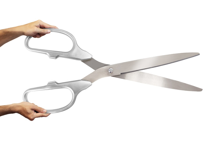 Pink Ribbon Cutting Scissors With Silver Stainless Steel Blades