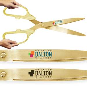 25" Gold Plated Ribbon Cutting Scissors with Gold Blades