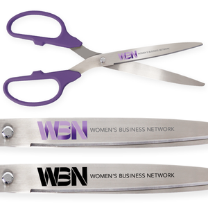 25in Giant Purple Ribbon Cutting Scissors with Silver Blades - Custom