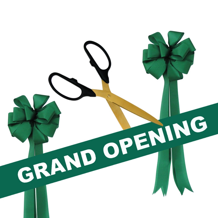 Green Grand Opening Ribbon Cutting Scissors