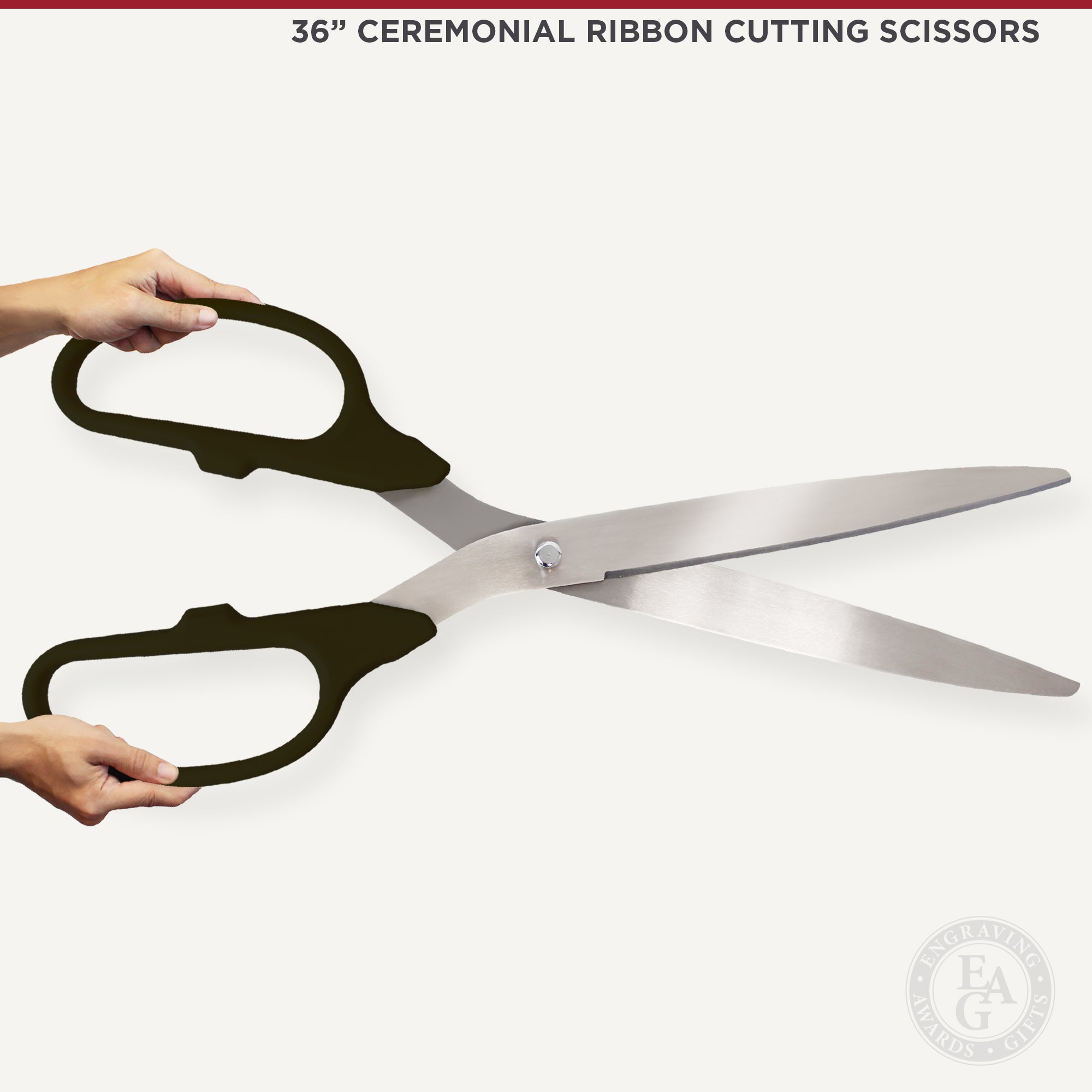3 Foot Ceremonial Scissors - Black Handles