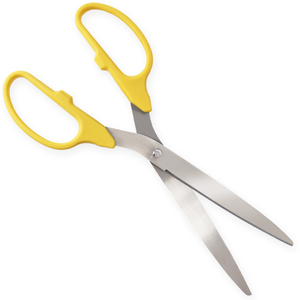 36" Yellow Ribbon Cutting Scissors with Silver Blades