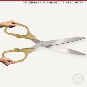 36 Black Ribbon Cutting Scissors with Silver Blades