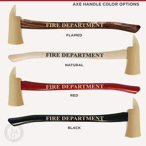 42x16 Oak Firefighter Award Plaque - Gold Axe - Axe Handle Color Options