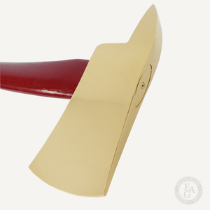 36" Gold Plated Ceremonial Firefighter Axe - Red