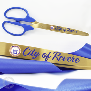 36" Blue Ribbon Cutting Scissors with Gold Blades Full Color Printed