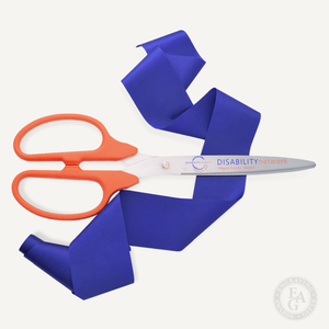 36" Orange Ribbon Cutting Scissors with Silver Blades Full Color Printed