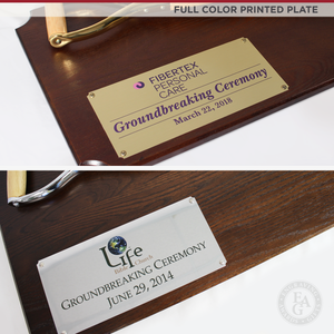 42" x 16" Full Size Shovel Plaque - Full Color Printed Plate