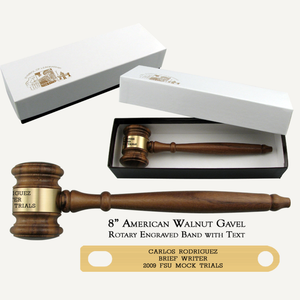 8" American Walnut Gavel with Gift Box