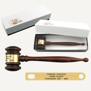 8" Imported Rosewood Gavel with Gift Box