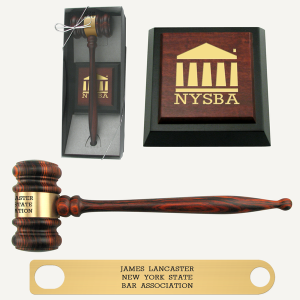 Personalized Rosewood Gavel hotsell With Silver Band