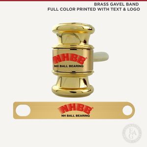 Brass Gavel Band Full Color Printed