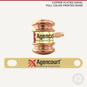 Copper Plated Gavel Full Color Printed Band