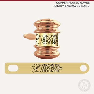Copper Plated Gavel Rotary Engraved Band