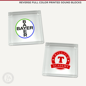 Acrylic Sound Blocks Reverse Full Color Printed 